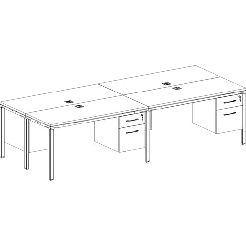 Boss BOPSGSD016110 4 Desks with 4 Pedestals