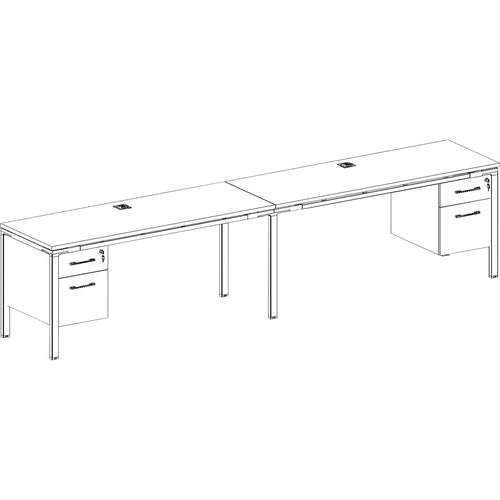 Boss BOPSGSD006102 2 Desks Side by Side with 2 3/4 Pedestals