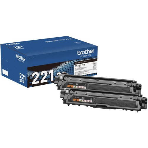 Brother BRTTN2212PK TN221 Original Standard Yield Laser Toner Cartridge - Twin-pack - Black - 2 / Box