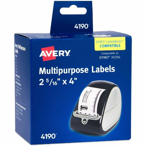 Avery® AVE04190 Avery® Thermal Roll Labels 2-5/16"x4" , 300 White Shipping Labels (4190)