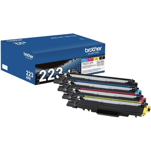 Brother BRTTN2234PK TN223 Original Standard Yield Laser Toner Cartridge - Multi-pack - Black, Cyan, Magenta, Yellow - 4 / Box