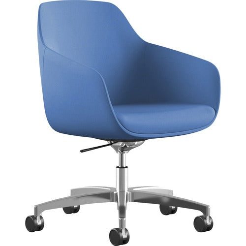 9 to 5 Seating NTF9154R2PFBU Lilly 5-Star Base Fabric Lounge Chair