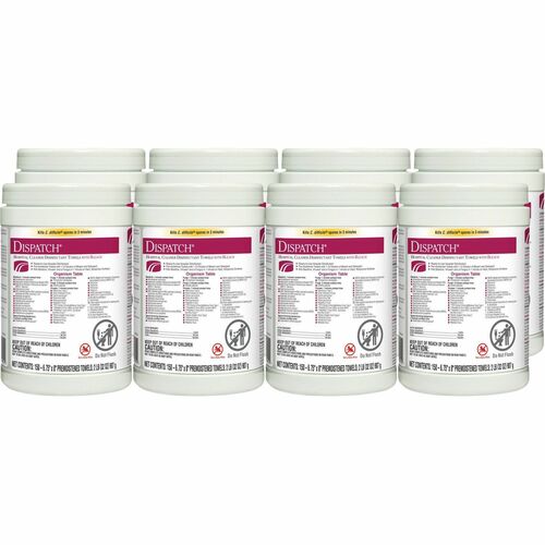 Dispatch CLO69150CT Hospital Cleaner Disinfectant Towels with Bleach