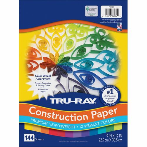 Tru-Ray PAC6576 Color Wheel Construction Paper