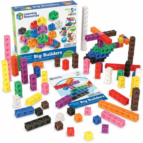 Learning Resources LRNLER9291 MathLink Cubes Big Builders