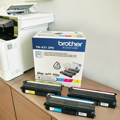 Brother BRTTN4313PK TN-431 Original Standard Yield Laser Toner Cartridge - Multi-pack - Cyan, Magenta, Yellow - 3 / Box