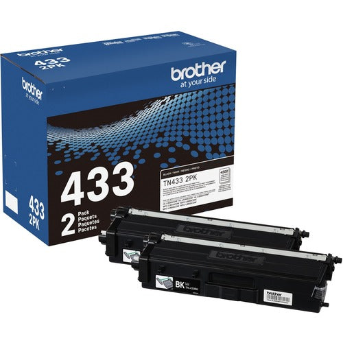 Brother BRTTN4332PK TN-433 Original High Yield Laser Toner Cartridge - Twin-pack - Black - 2 / Box