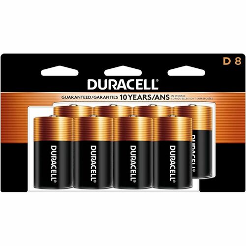 Duracell DURMN13RT8ZCT Coppertop Alkaline D Battery 8-Packs