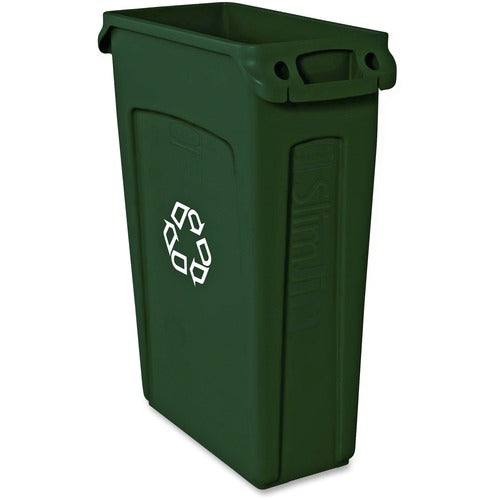 Rubbermaid Commercial RCP354007GNCT Slim Jim 23-Gallon Vented Recycling Containers
