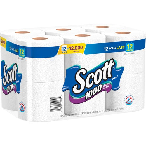 Scott KCC10060 1000 1-ply 12Roll Bath Tissue