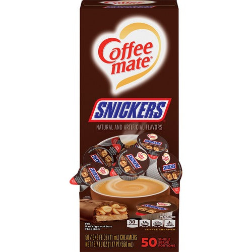 Coffee mate NES61425 Snickers Nondairy Liquid Creamer Singles