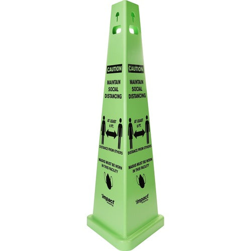 Impact IMP9140SM TriVu Social Distancing 3 Sided Safety Cone