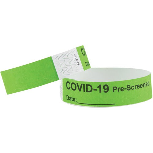Advantus AVT76097 COVID Prescreened Tyvek Wristbands