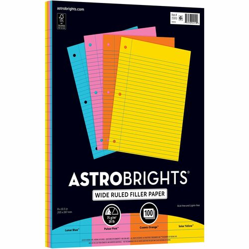 Astrobrights WAU2591001 Filler Paper