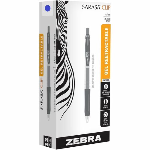 Zebra ZEB48720 SARASA Clip Retractable Gel Pen