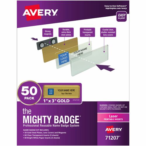 The Mighty Badge® by Avery® AVE71207 The Mighty Badge® by Avery® Name Badge Kits