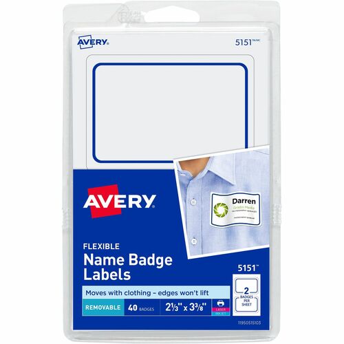 Avery® AVE05151 Avery® Flexible Name Badge Labels