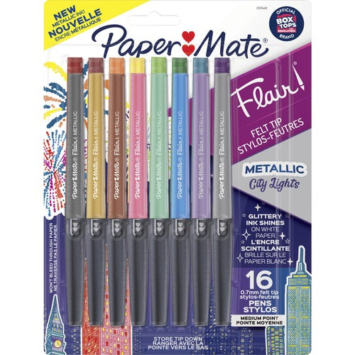 Paper Mate PAP2129448 Flair Metallic Color Felt Tip Pens