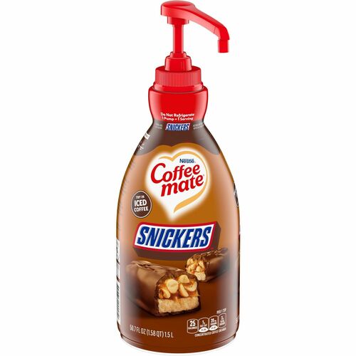 Coffee mate NES97955 Snickers Liquid Concentrate Coffee Creamer - Pump Bottle