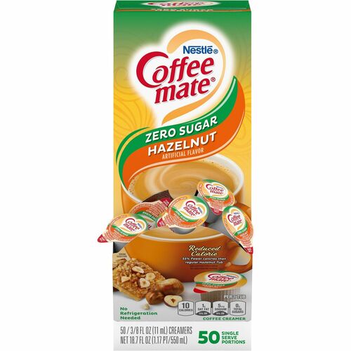 Coffee mate NES98468 Sugar-Free Hazelnut Nondairy Liquid Creamer Singles