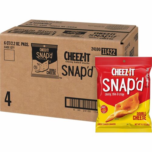 Cheez-It KEB11422 Snap'd Double Cheese Crackers