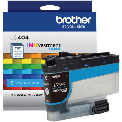 Brother BRTLC404CS INKvestment LC404C Original Standard Yield Inkjet Ink Cartridge - Single Pack - Cyan - 1 Each