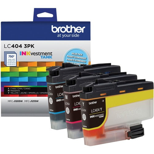 Brother BRTLC4043PKS INKvestment LC4043PK Original Standard Yield Inkjet Ink Cartridge - Cyan, Magenta, Yellow - 1 Each