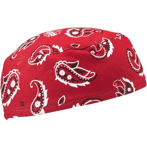 Ergodyne EGO12508 6630 Red Western Skull Cap - Terry Cloth
