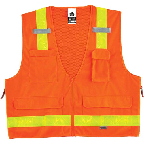 Ergodyne EGO21433 8250ZHG Type R Class 2 Hi-Gloss Surveyors Vest