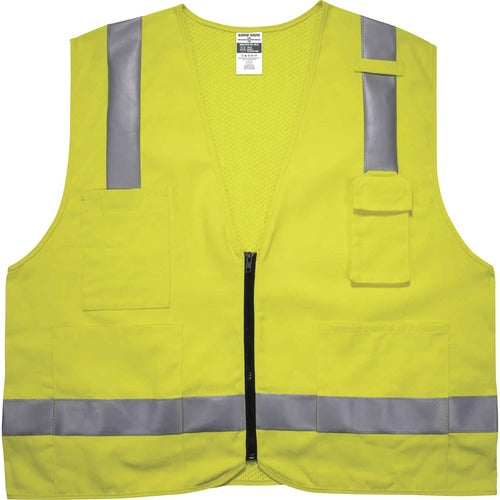 Ergodyne EGO21485 8262FRZ Hi-Vis Flame-resistant Surveyor Vest - Class 2, NFPA 70E, Mesh