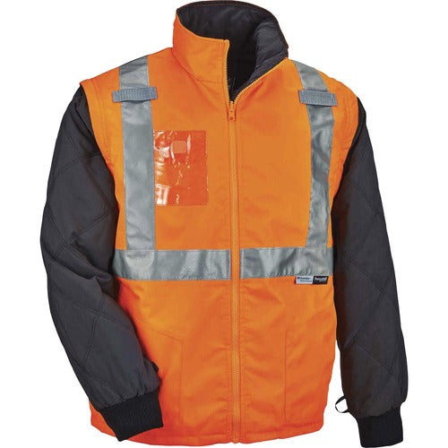 Ergodyne EGO25512 8287 Type R Class 2 Hi-Vis Jacket w/ Removable Sleeves