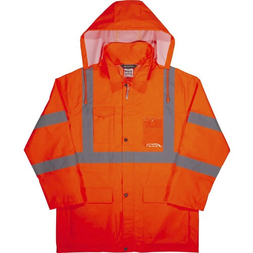 Ergodyne EGO24365 8366 Lightweight Hi-Vis Rain Jacket - Type R, Class 3