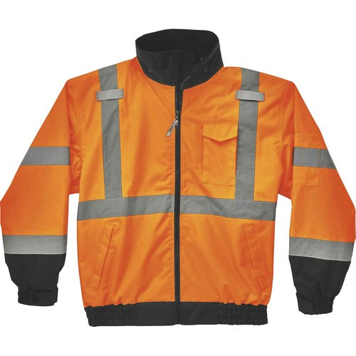 Ergodyne EGO24463 8379 Type R Class 3 Hi-Vis Fleece Lined Bomber Jacket