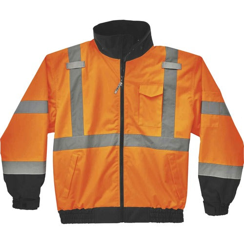 Ergodyne EGO24465 8379 Type R Class 3 Hi-Vis Fleece Lined Bomber Jacket