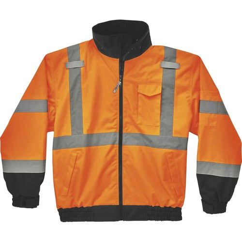 Ergodyne EGO24466 8379 Type R Class 3 Hi-Vis Fleece Lined Bomber Jacket