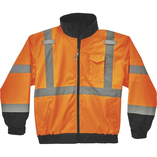 Ergodyne EGO24469 8379 Type R Class 3 Hi-Vis Fleece Lined Bomber Jacket