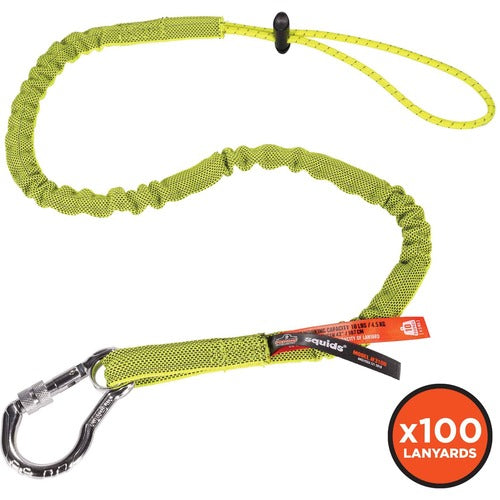 Ergodyne EGO19205 3100-100pk Single Carabiner Tool Lanyard - 10lbs