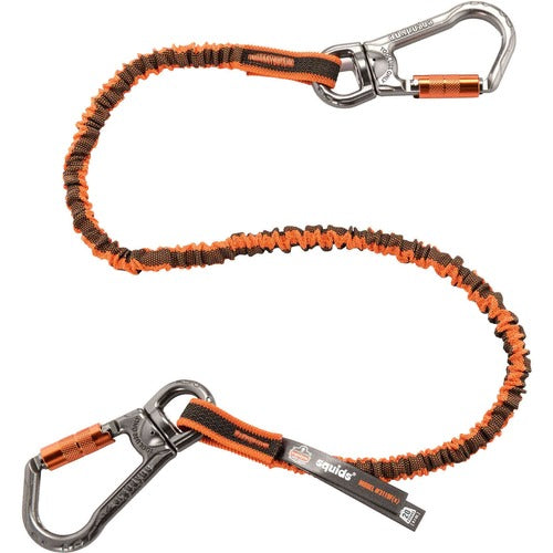 Ergodyne EGO19829 3119F(x) Double-Locking Dual Carabiner Tool Lanyard with Swivel - 25lbs