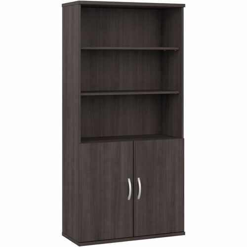 Bush Business Furniture BSHSTC015SG Studio C 5 Shelf Bookcase with Doors