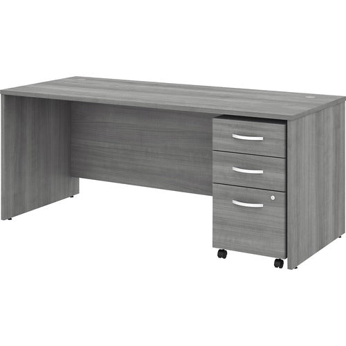 Bush Business Furniture BSHSTC013PGSU Studio C 72W x 30D Office Desk with Mobile File Cabinet