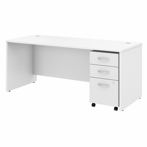 Bush Business Furniture BSHSTC013WHSU Studio C 72W x 30D Office Desk with Mobile File Cabinet