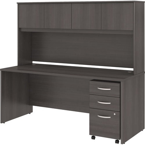 Bush Business Furniture BSHSTC011SGSU Studio C 72W x 30D Office Desk with Hutch and Mobile File Cabinet