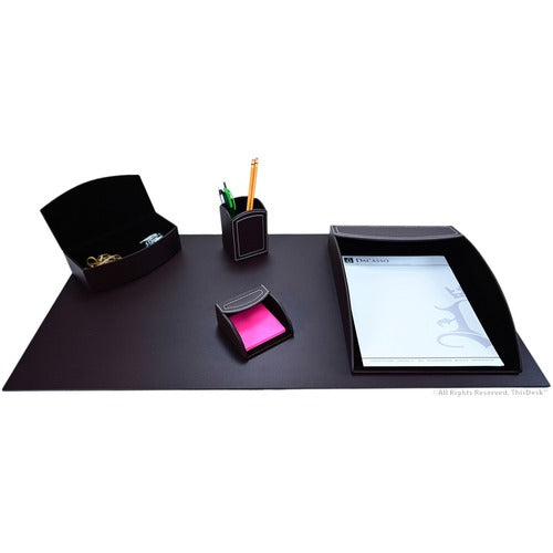 Dacasso DACK6402 5-piece Home/Office Leather Desk Accessory Set