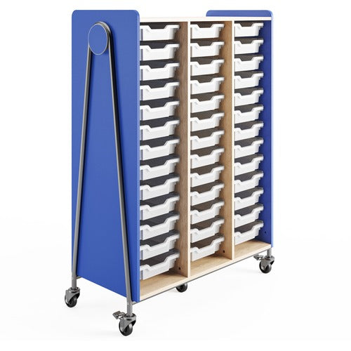 Safco SAF3932SBU Whiffle Typical Triple Rolling Storage Cart