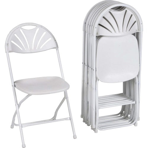 Dorel CSC60542WHT8E Zown Premium Fan Back Folding Chair