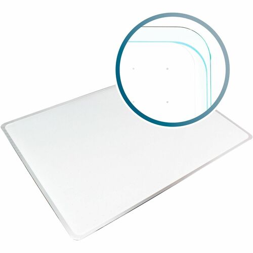 Floortex FLRFCVGM3040WG Viztex® Glacier White Multi-Purpose Grid Glass Dry-Erase Board 30" x 40"