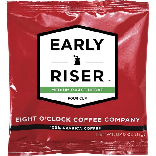 Eight O'Clock CFPCCFEOC4D100 Pouch Early Riser Decaf Coffee