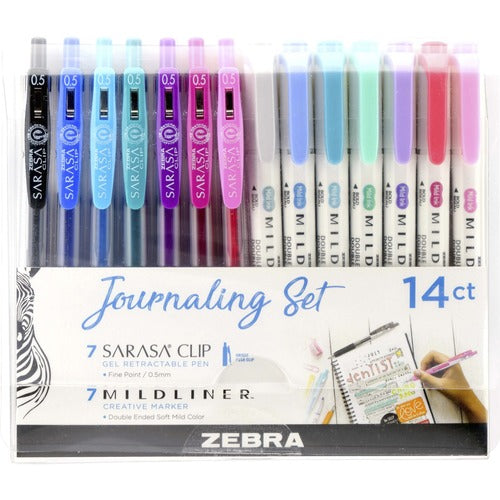 Zebra ZEB10014 SARASA Clip Pen/MIDLINER Marker Journaling Set