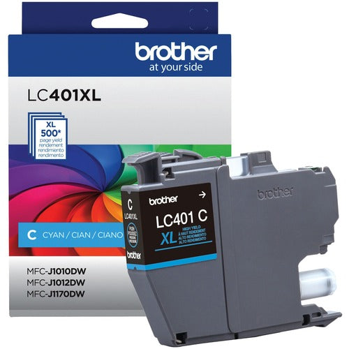 Brother BRTLC401XLCS LC401XLCS Original High Yield Inkjet Ink Cartridge - Single Pack - Cyan - 1 Each