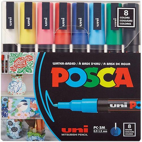 uni® UBCPC3M8C Posca PC-3M Paint Markers
